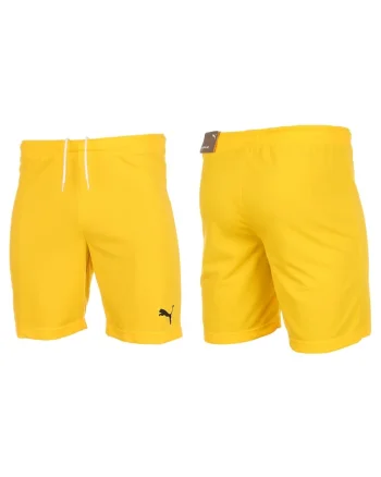 Pantaloni scurti barbati,  poliester, galben,