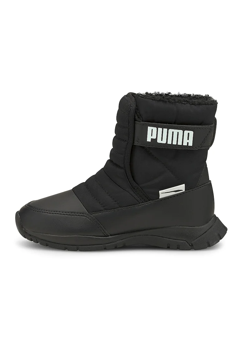 Ghete impermeabile cu inchidere velcro Nieve, Alb/Negru