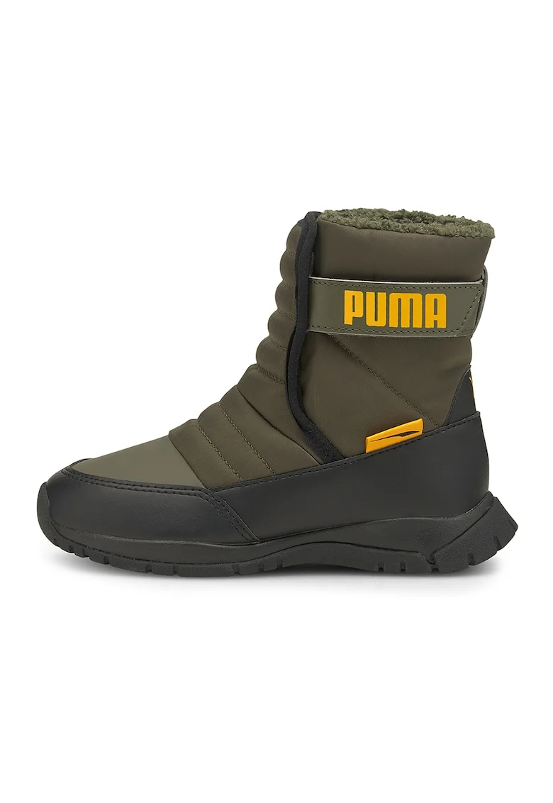 Ghete impermeabile cu inchidere velcro Nieve, Negru/Kaki