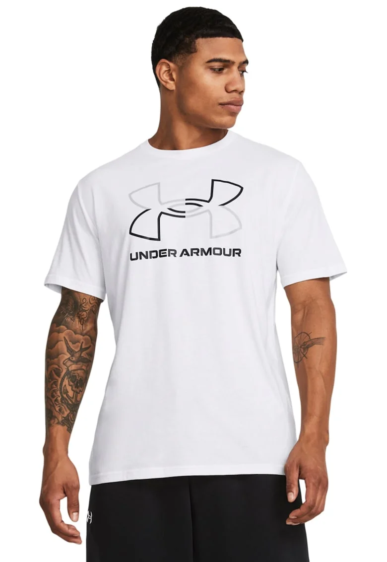 Tricou cu imprimeu logo Foundation, Alb/Negru