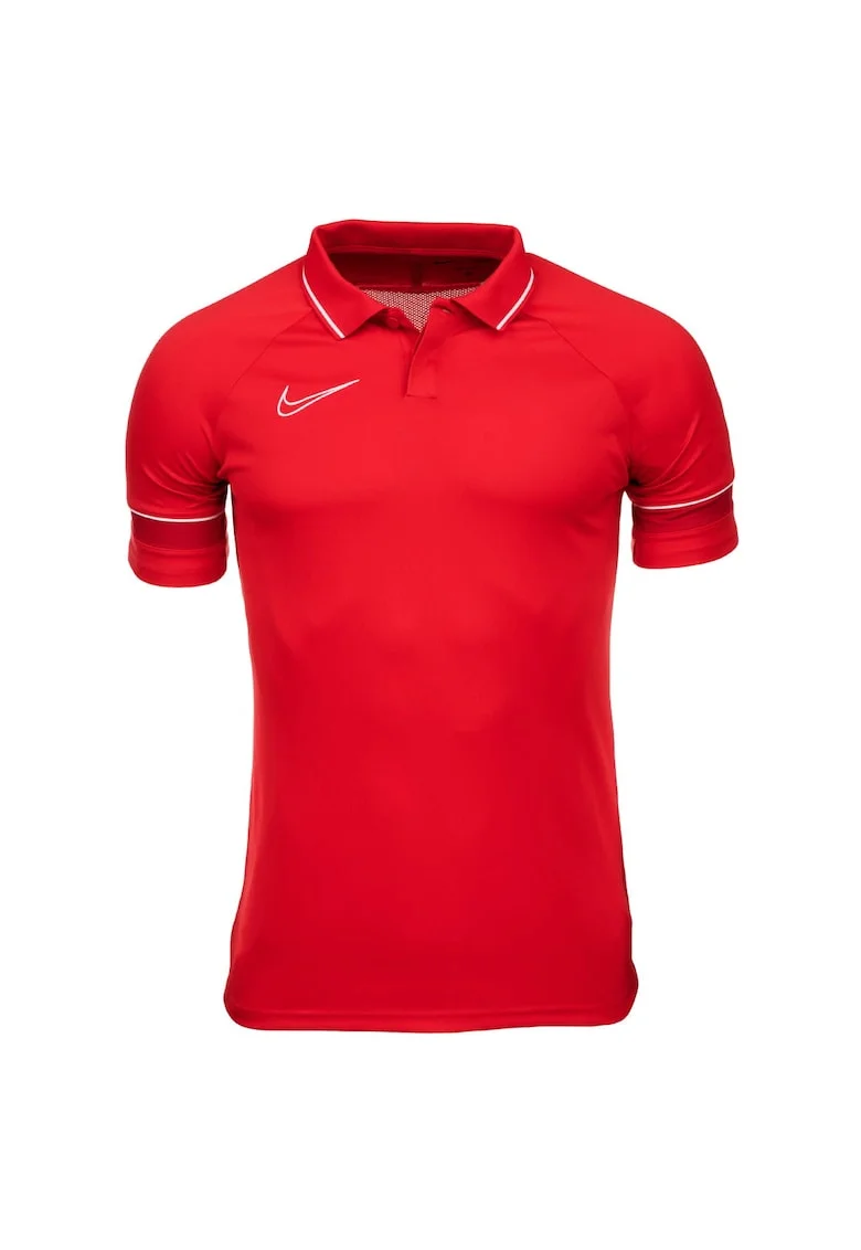 Tricou polo DF Academy,  Poliester, Rosu/Alb, Rosu/Alb