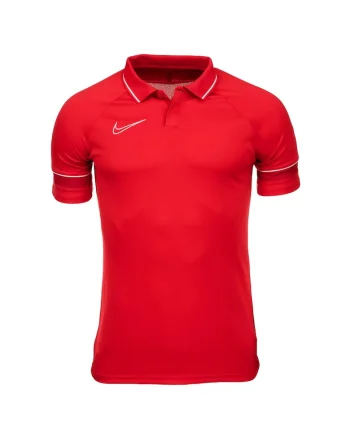 Tricou polo DF Academy,  Poliester, Rosu/Alb, Rosu/Alb