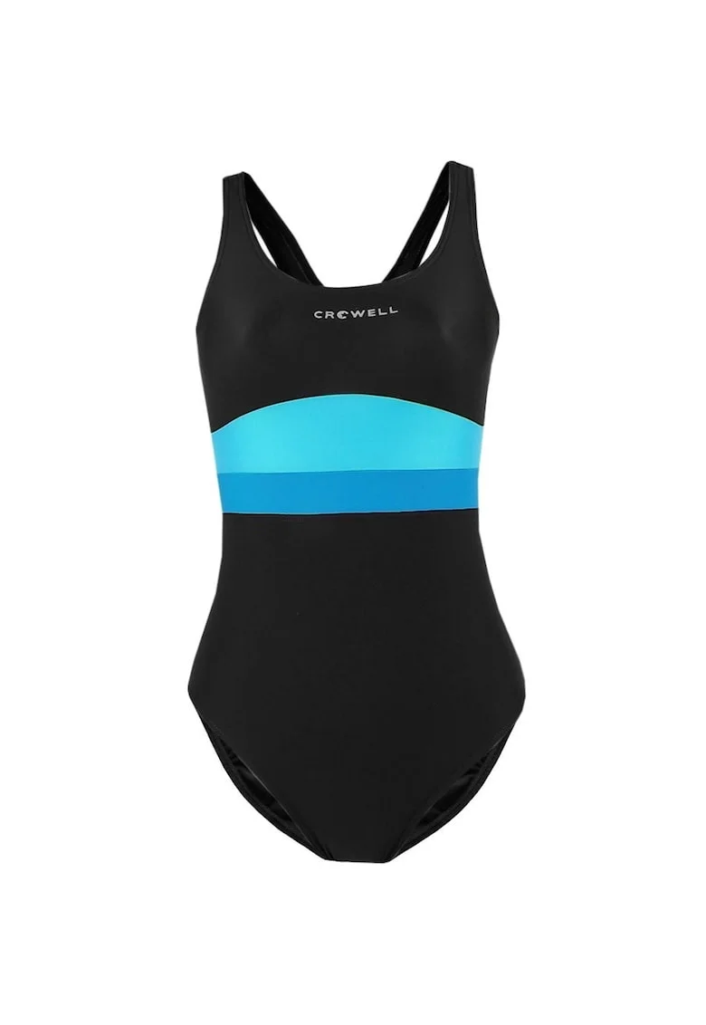 Costum de baie pentru femei,  Poliamida, Albastru/Negru,