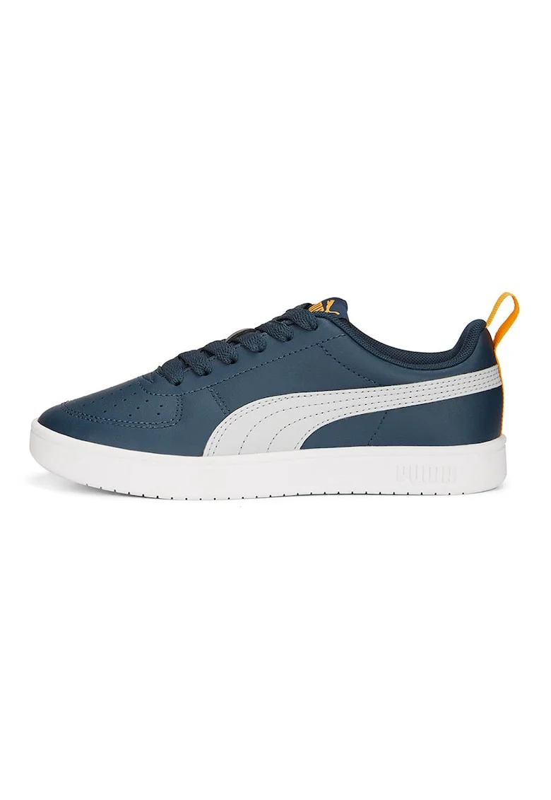 Pantofi sport Rickie low-cut din piele ecologica cu perforatii, Bleumarin