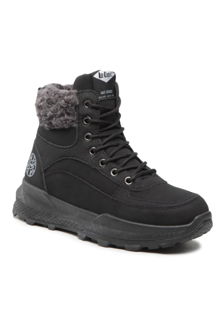 Ghete dama,  301264484, Negru, Piele ecologica