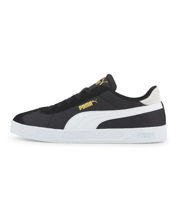Pantofi sport cu detalii de piele intoarsa Club Nylon, Alb/Auriu/Negru