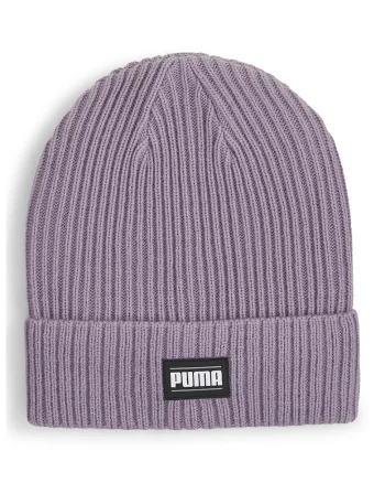 Caciula unisex striata cu logo, Violet deschis