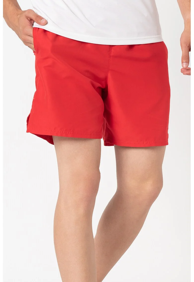 Pantaloni scurti de baie cu buzunare laterale, Rosu