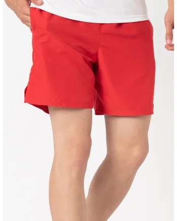 Pantaloni scurti de baie cu buzunare laterale, Rosu