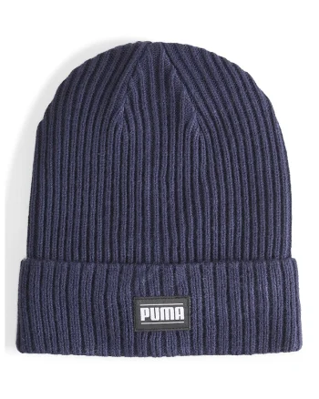 Caciula unisex striata cu logo, Bleumarin