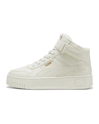 Pantofi sport mid-high cu velcro Carina, Alb murdar