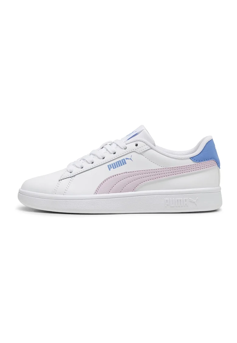 Pantofi sport de piele cu garnituri sintetice Smash 3.0, Alb/Lila/Albastru