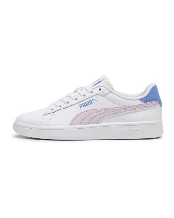 Pantofi sport de piele cu garnituri sintetice Smash 3.0, Alb/Lila/Albastru