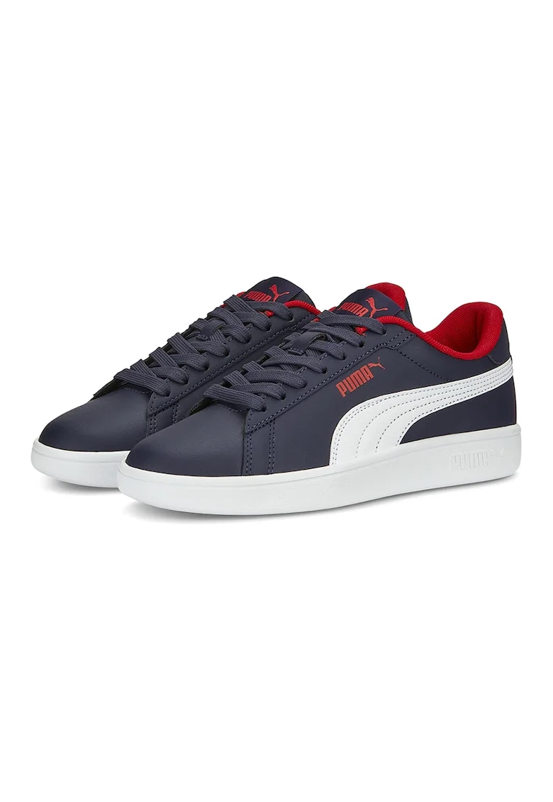 Pantofi sport de piele cu garnituri sintetice Smash 3.0, Alb murdar/Bleumarin