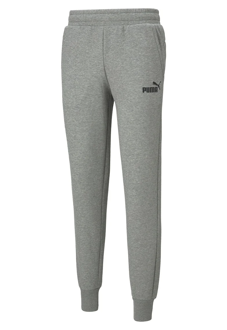 Pantaloni sport conici cu buzunare laterale, Gri melange