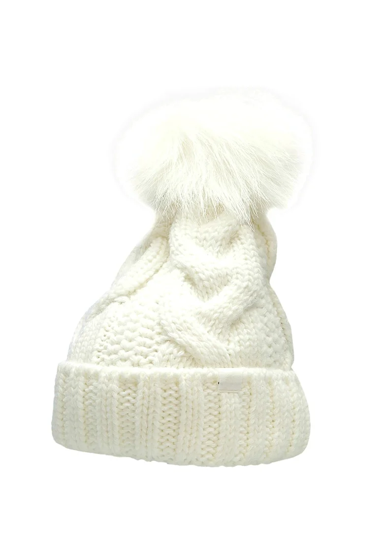 Caciula dama  cu sigla, pompon, 50-54cm/54-58cm