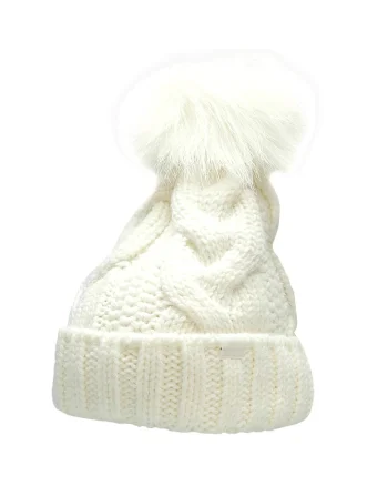 Caciula dama  cu sigla, pompon, 50-54cm/54-58cm