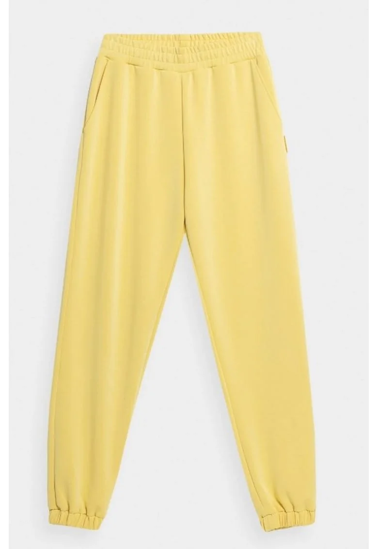 Pantaloni dama,  F147, Galben deschis, 2XL