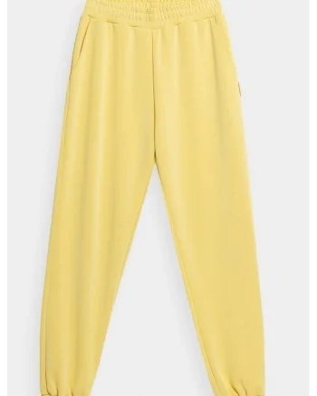 Pantaloni dama,  F147, Galben deschis, 2XL