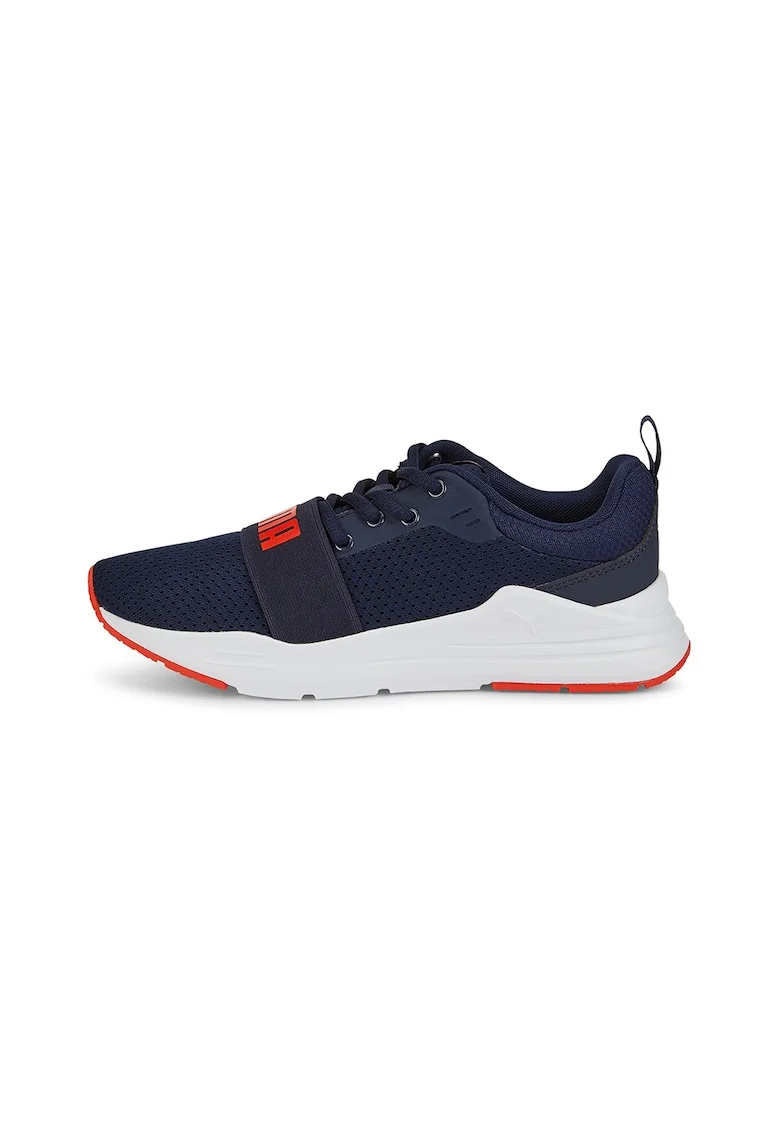Pantofi sport de plasa cu logo supradimensionat Wired, Portocaliu mandarina/Bleumarin