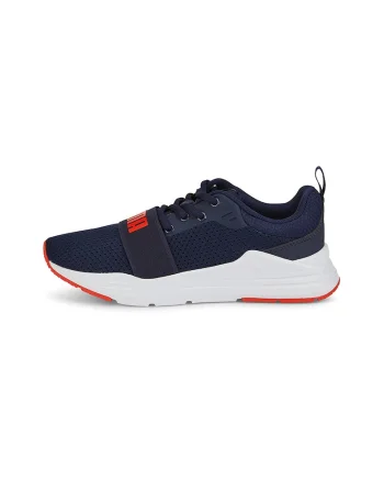 Pantofi sport de plasa cu logo supradimensionat Wired, Portocaliu mandarina/Bleumarin