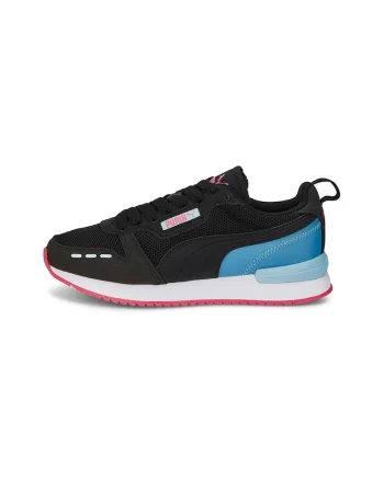 Pantofi sport cu garnituri de piele ecologica R78, Negru/Albastru