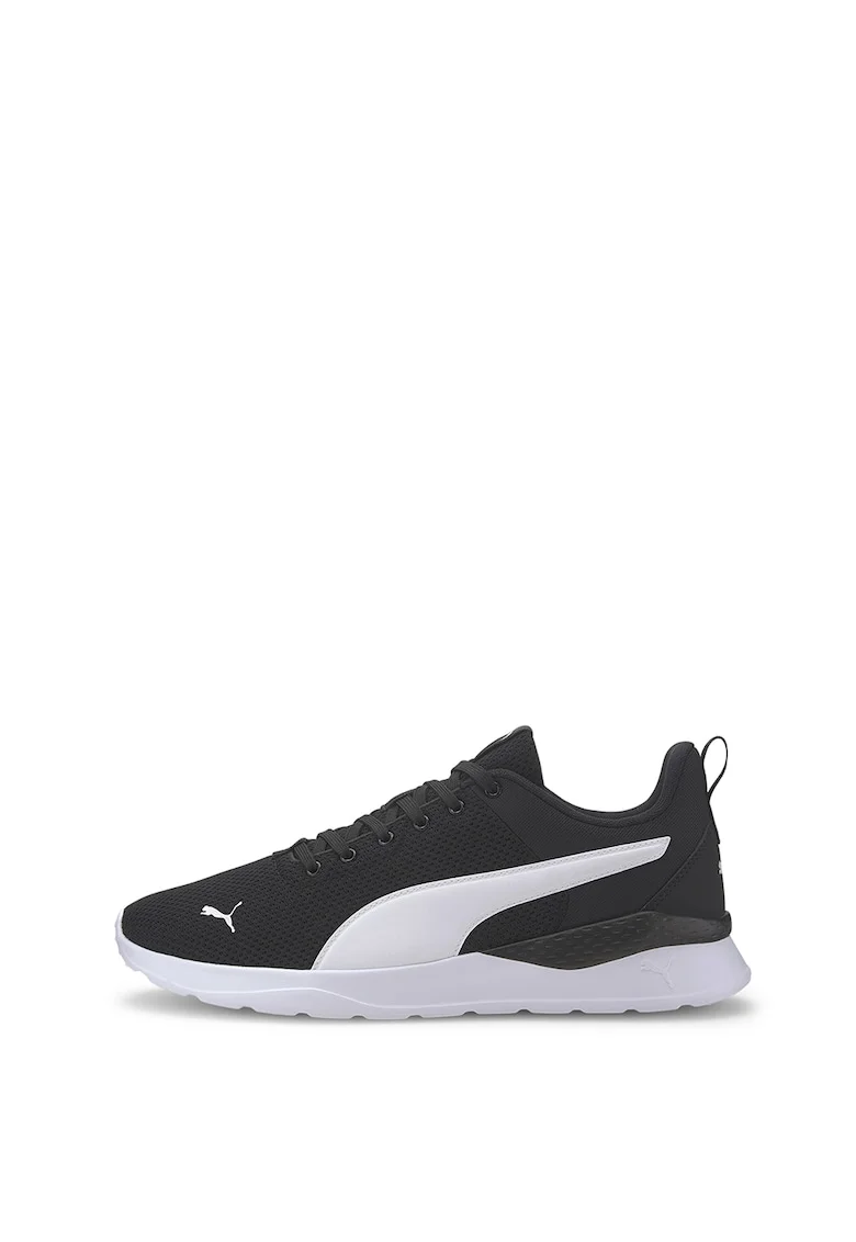 Pantofi sport Anzarun Lite din plasa cu garnituri din piele ecologica, Alb/Negru