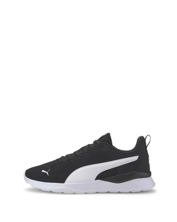 Pantofi sport Anzarun Lite din plasa cu garnituri din piele ecologica, Alb/Negru