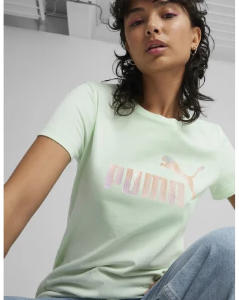 Tricou din bumbac Ess+ Summer Daze, Portocaliu pal/Verde pal/Lila
