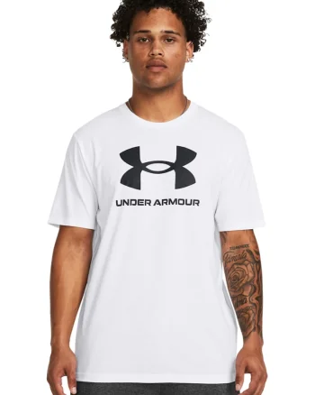 Tricou lejer cu imprimeu logo, Negru/Alb murdar