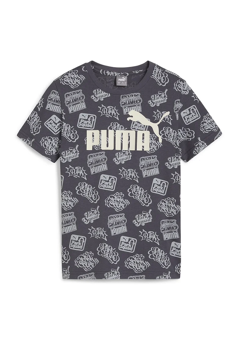 Tricou de bumbac cu decolteu la baza gatului Essentials+ Mid90s, Alb optic/Gri inchis