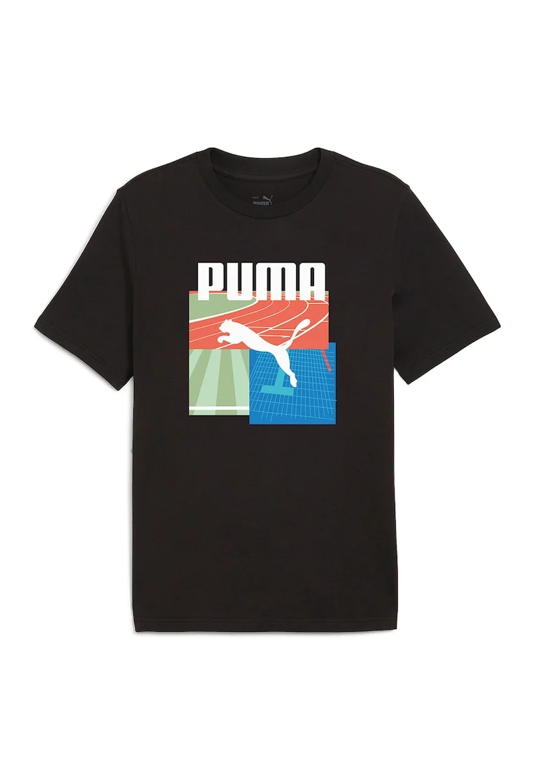 Tricou Summer Sports, Verde/Negru/Albastru