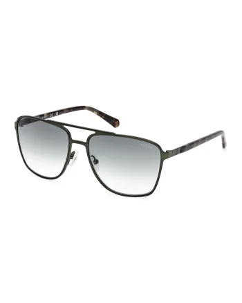Ochelari de soare aviator rotunzi cu lentile in degrade, Negru/Gri