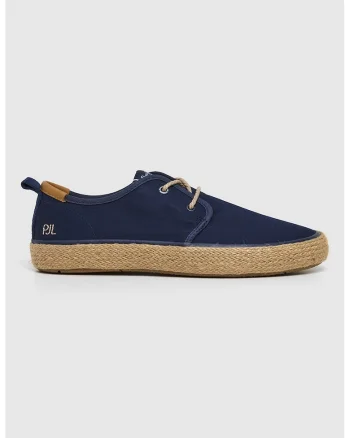 Mocasini din material textil, Bleumarin