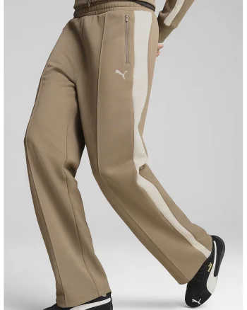 Pantaloni de trening drepti T7 Always On, Maro deschis