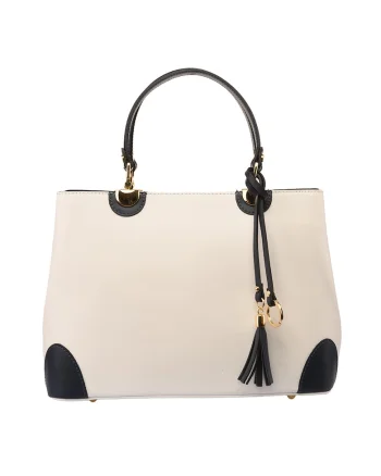 Poseta design beauty, Alb/Bleumarin