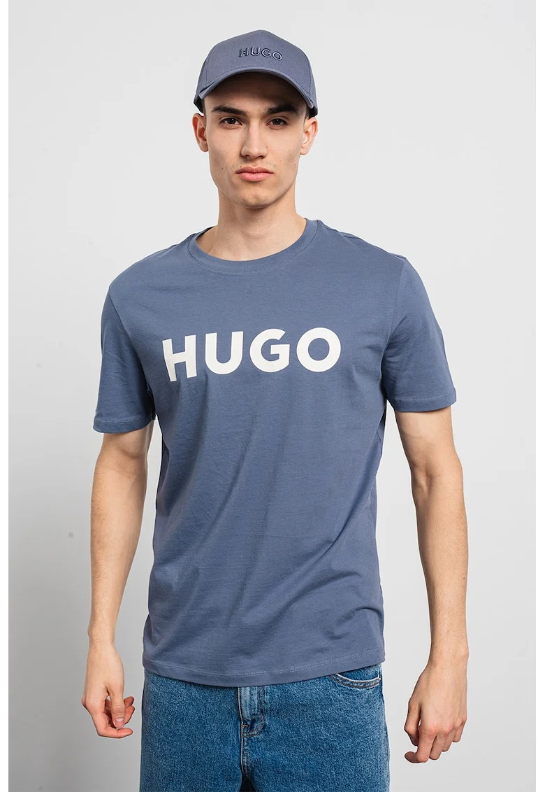 Tricou cu logo Dulivio, Albastru petrol