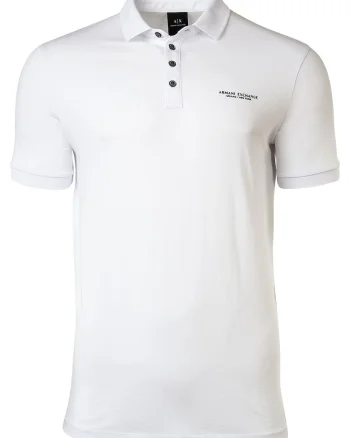 Tricou polo regular fit, Alb