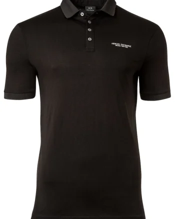 Tricou polo regular fit, Negru