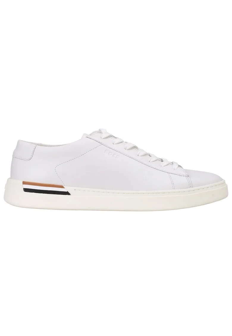 Pantofi sport uni de piele, Alb