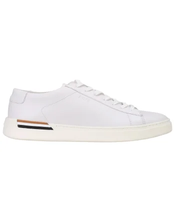 Pantofi sport uni de piele, Alb