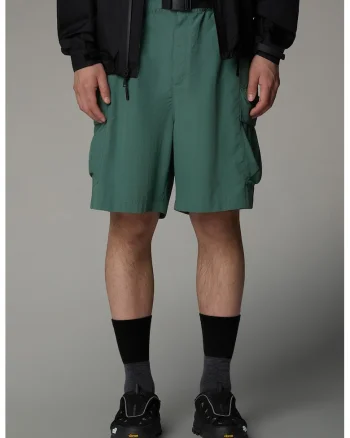 Pantaloni scurti cu buzunare laterale, Verde inchis