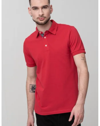 Tricou polo din bumbac, Rosu