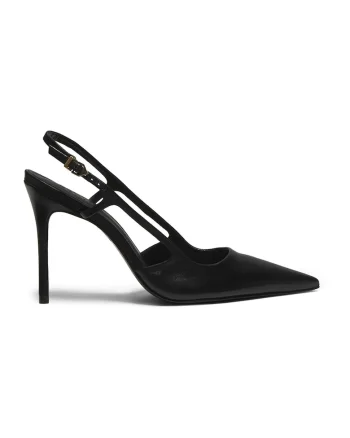 Pantofi din piele cu varf ascutit Boris, Negru