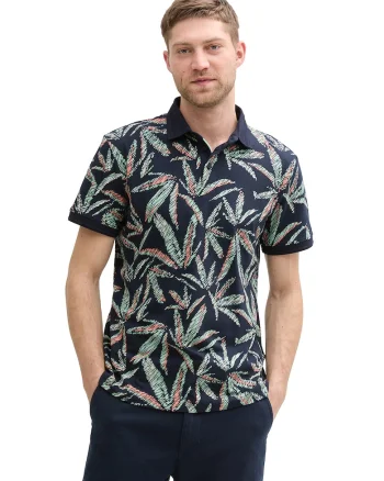 Tricou polo cu croiala regular-fit, Verde/Bleumarin