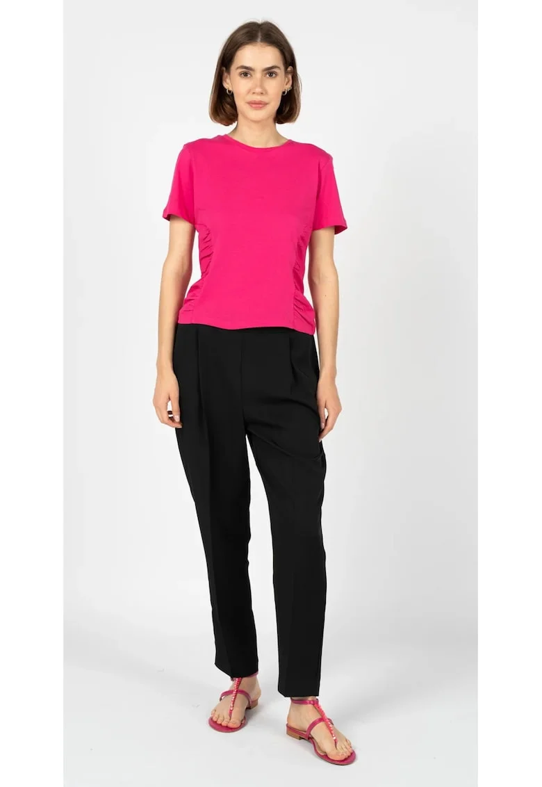 Tricou cu fronseuri laterale,
