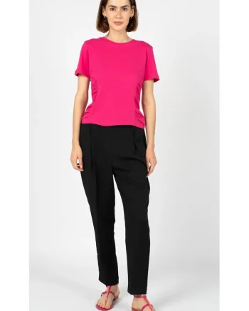 Tricou cu fronseuri laterale,