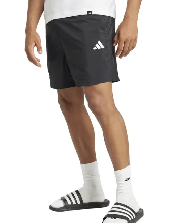 Pantaloni scurti cu buzunare laterale, Alb/Negru