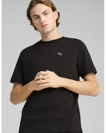 Tricou de bumbac cu logo ESS Elevated, Negru stins