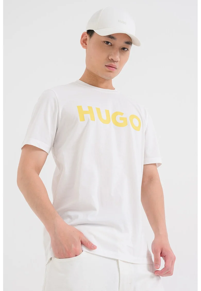 Tricou cu imprimeu logo, Alb